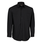 Mens Basic Shirt Long Sleeve Black