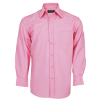 Mens Basic Shirt Long Sleeve Pink