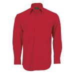 Mens Basic Shirt Long Sleeve Red